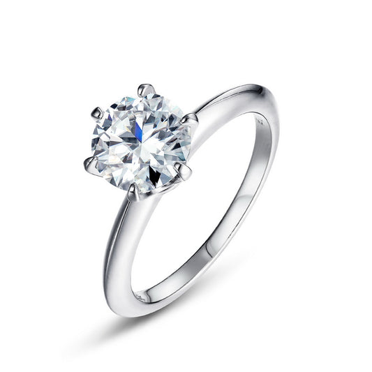 Moissanite Stud Ring